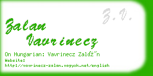 zalan vavrinecz business card